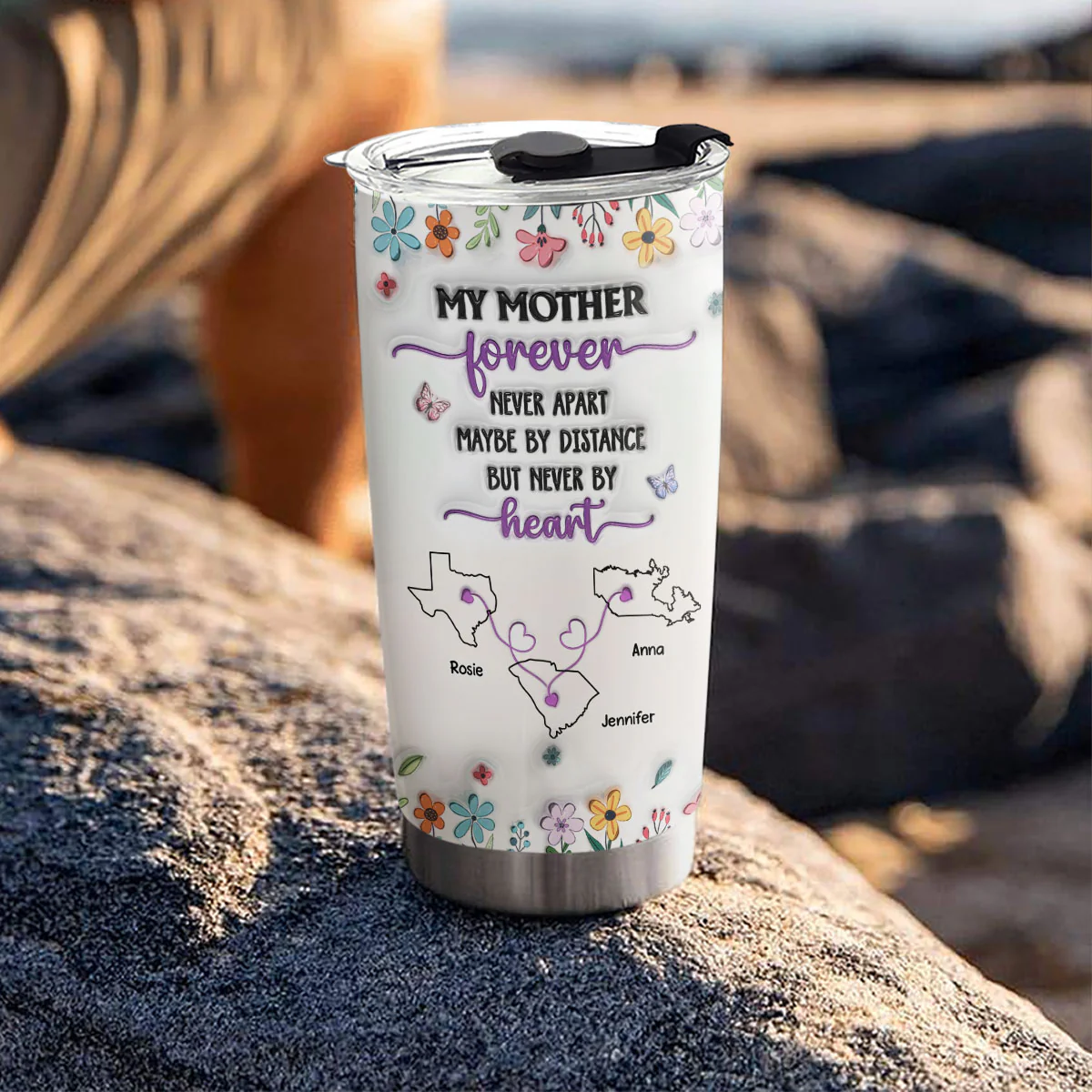 My Mother Forever - Personalized Custom 3D Inflated Effect Tumbler - Image 3