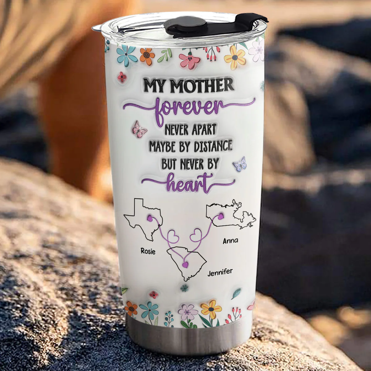 My Mother Forever - Personalized Custom 3D Inflated Effect Tumbler - Image 4