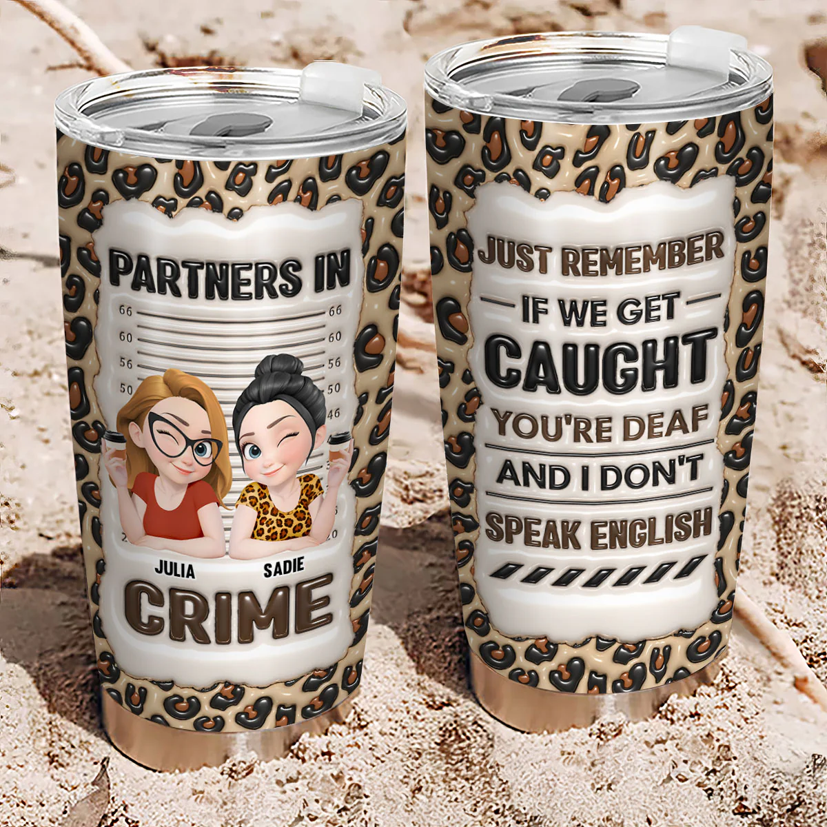 My Partners - Personalized Custom 3D Inflated Effect Tumbler - Image 2