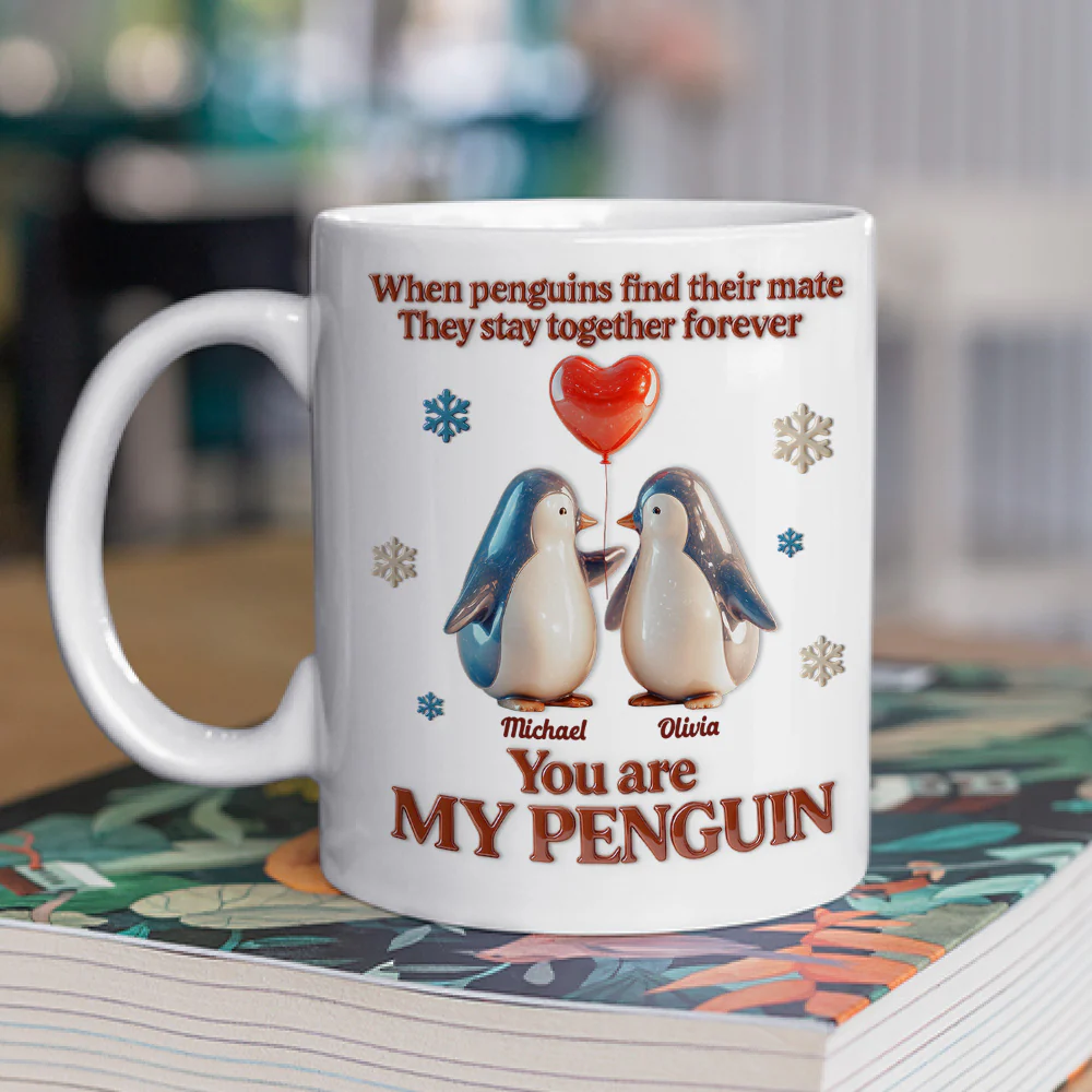 My Penguin Forever - Personalized Custom 3D Effect Coffee Mug - Image 6