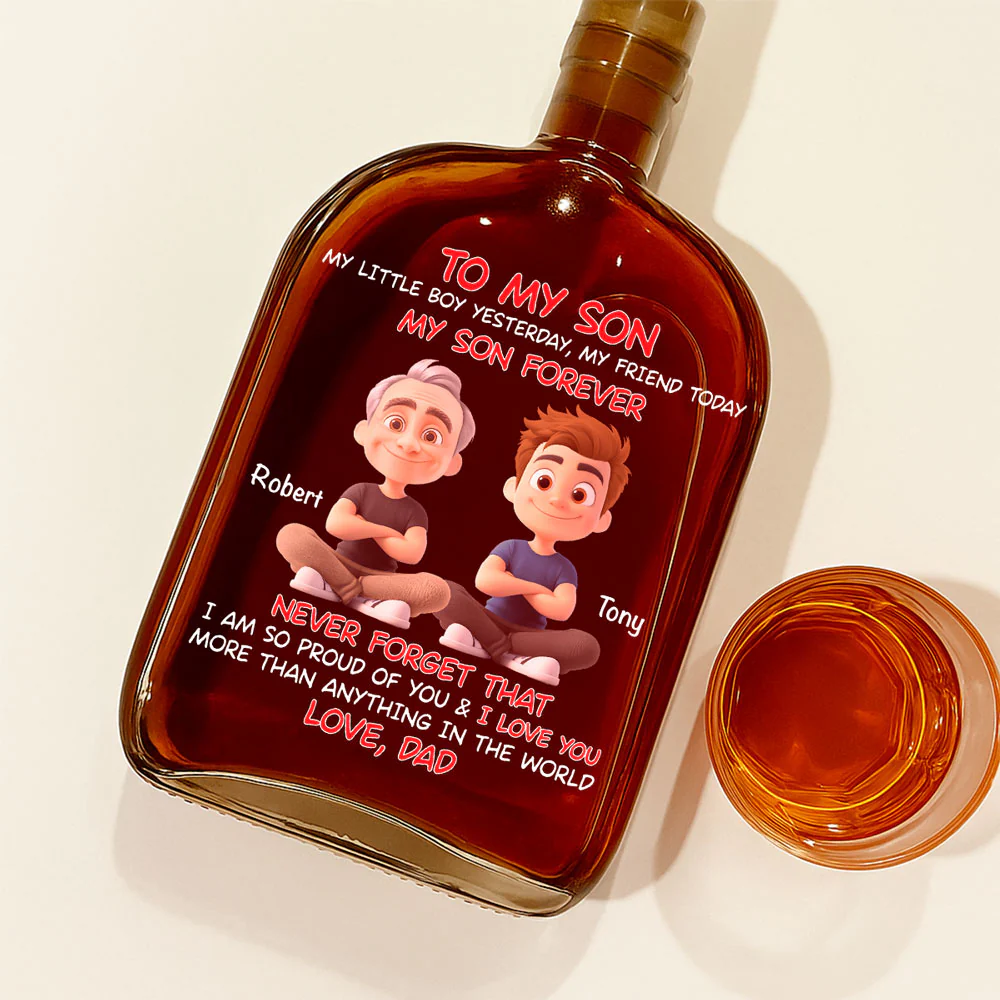 My Son Forever - Personalized Custom Spirits Decanter - Image 2