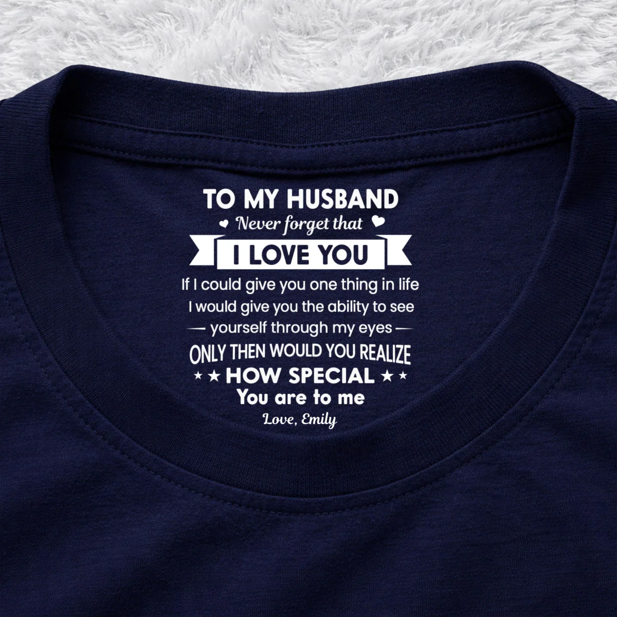 My Soul Found Yours - Personalized Custom Inside Neck Print T-Shirt - Image 10