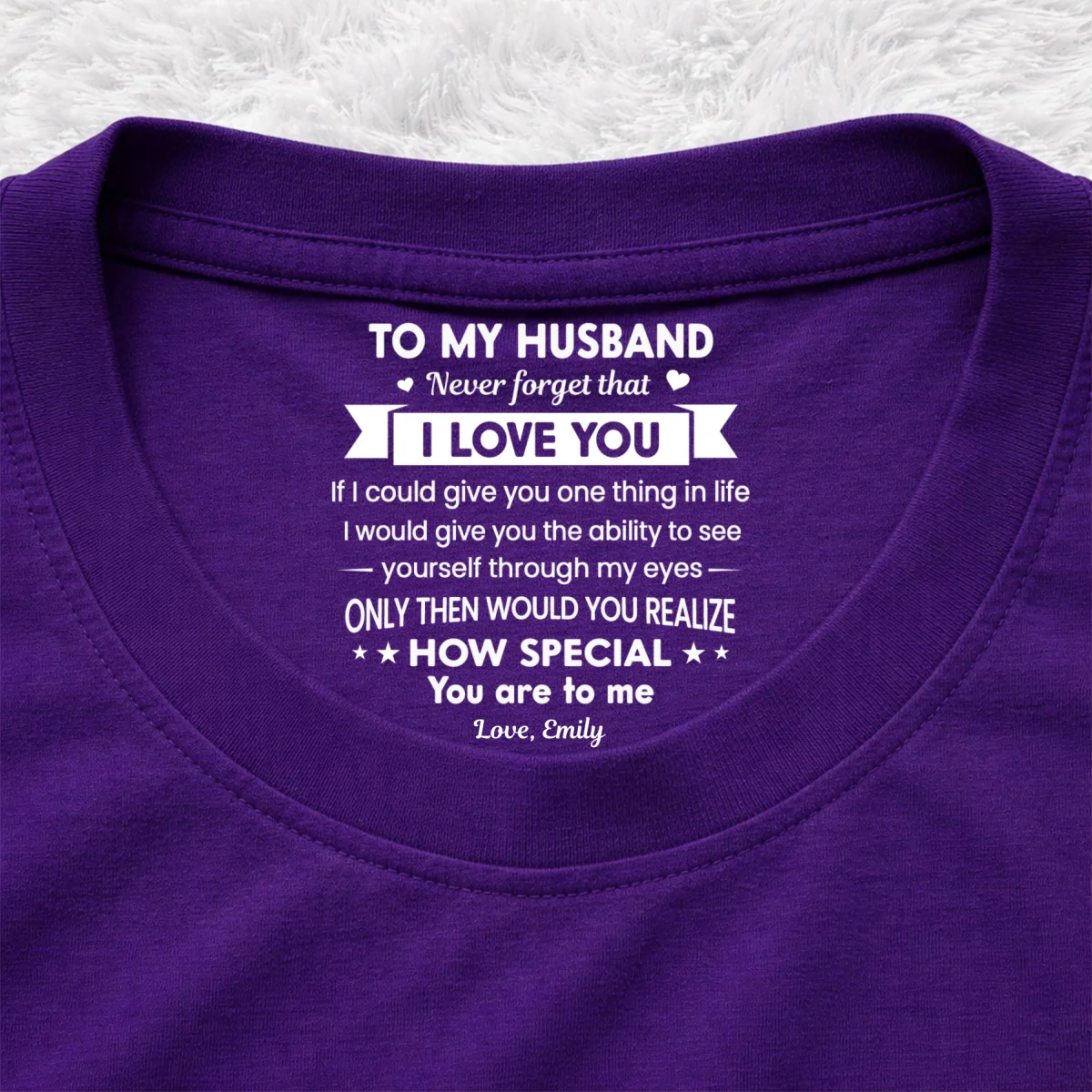 My Soul Found Yours - Personalized Custom Inside Neck Print T-Shirt - Image 11
