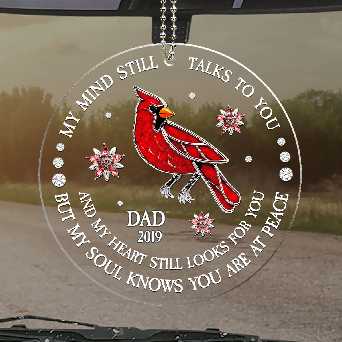 My Soul Knows You Are At Peace Ver 2 - Personalized Custom Car Ornament - Image 5