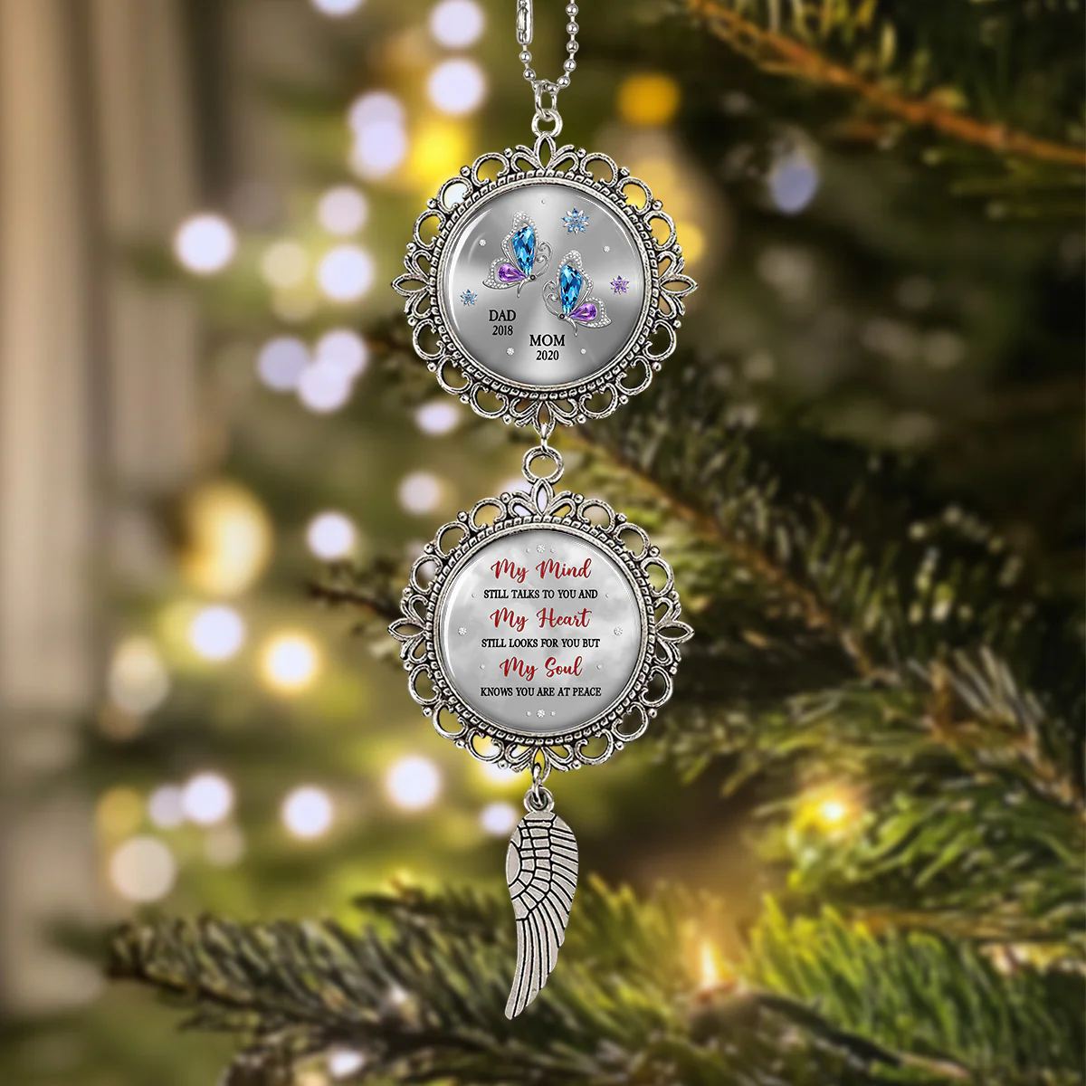 My Soul Knows You Are At Peace - Personalized Custom Charming Ornament - Image 2