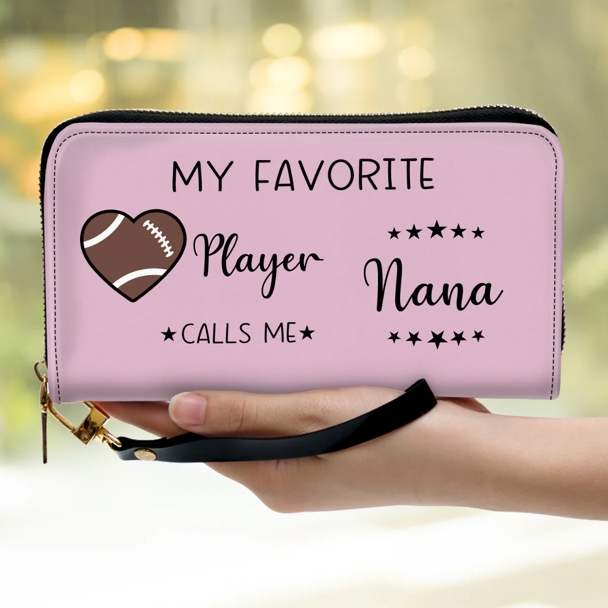 My Star Player Calls Me Grandma - Personalized Custom Leather Wallet - Image 5
