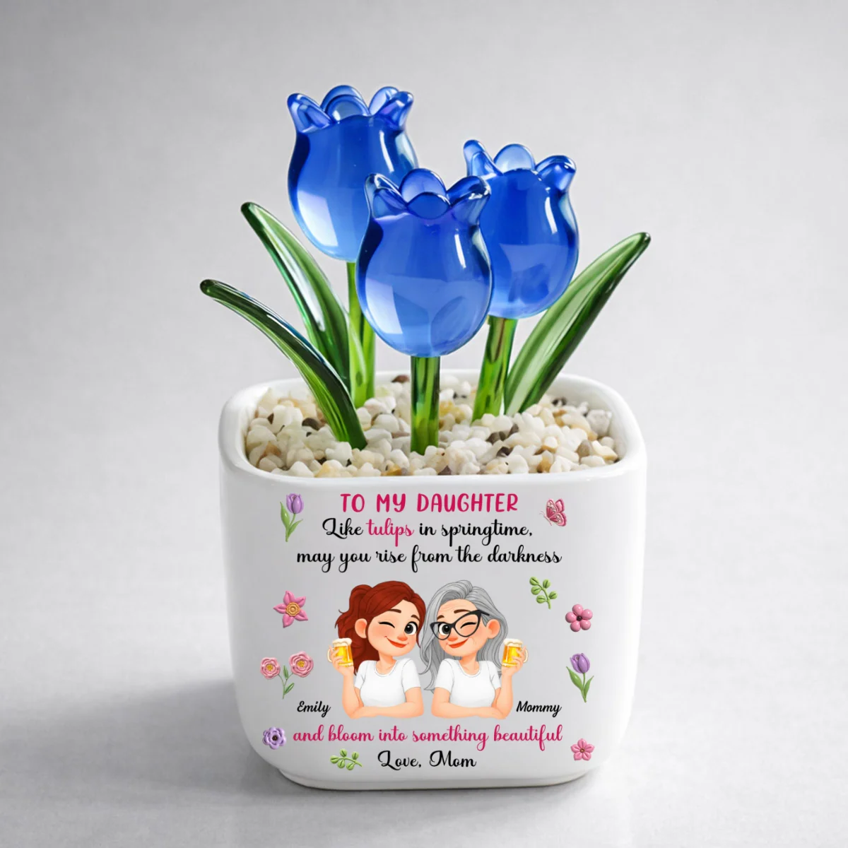 My Sweet Tulip Girl - Personalized Custom Glass Everlasting Tulips - Image 7