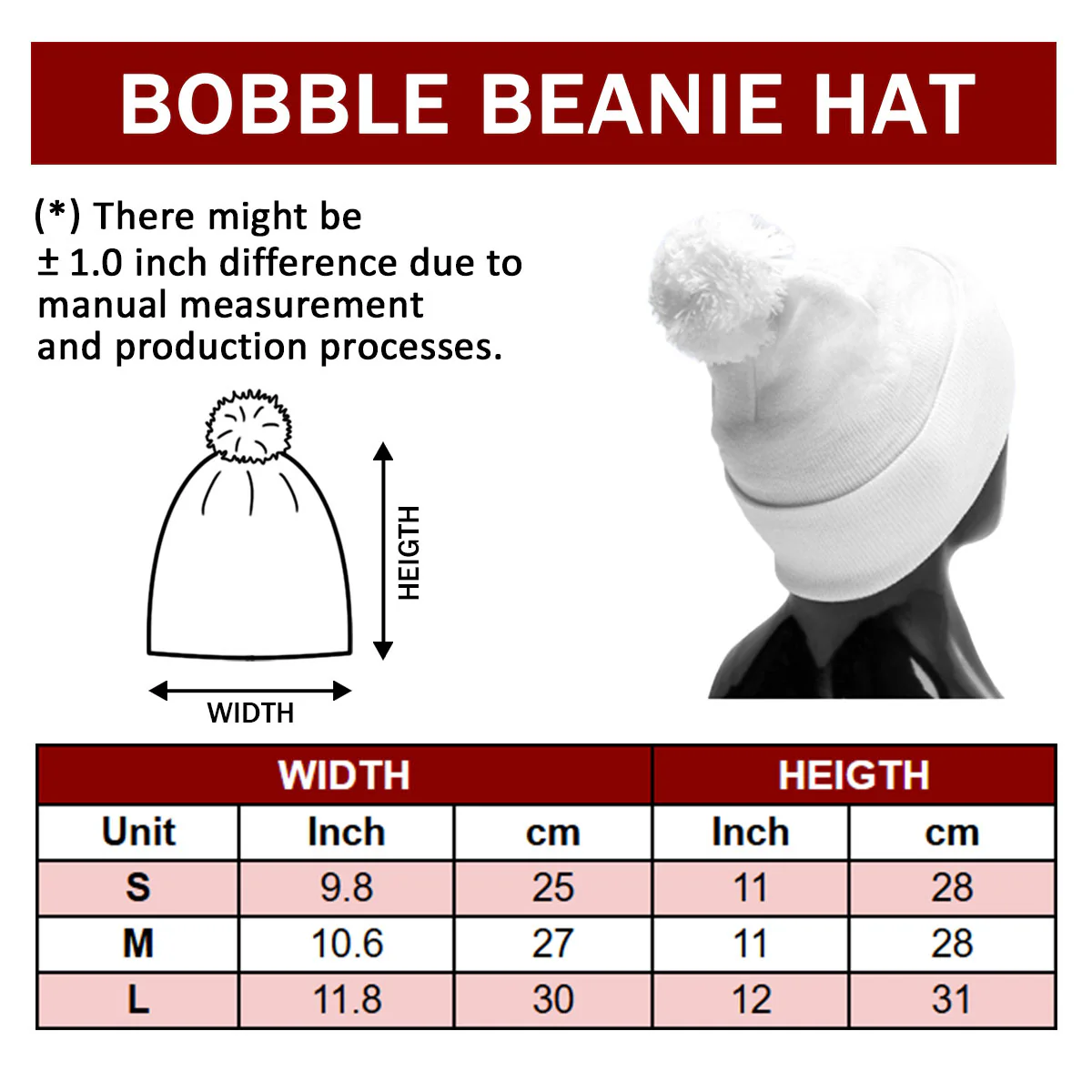 My Sweetheart Is Ahead All - Personalized Custom Bobble Beanie Hat - Image 6