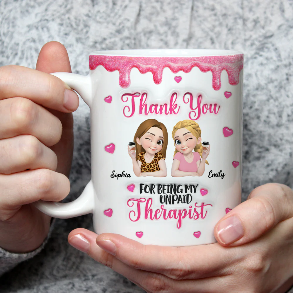 My Therapist - Personalized Custom 3D Inflated Effect Mug - Image 3