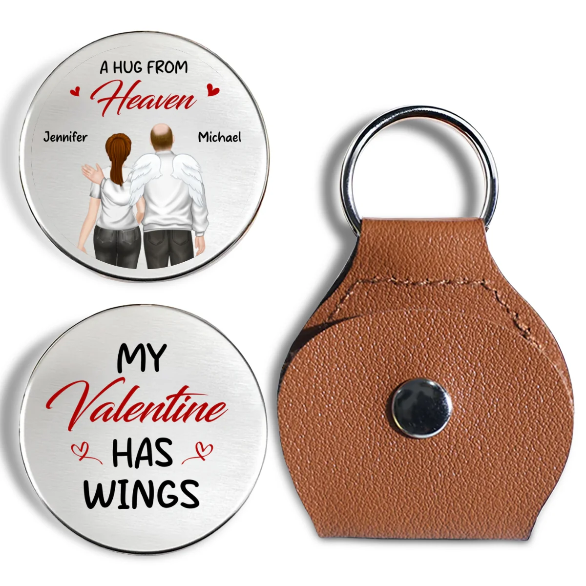 My Valentine Has Wings - Personalized Custom Pocket Hug - Image 7