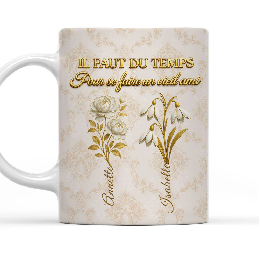My Vintage Friend French - Personalized Custom Coffee Mug