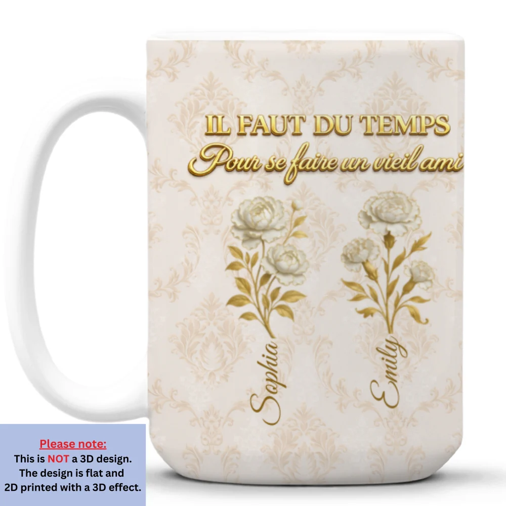 My Vintage Friend French - Personalized Custom Coffee Mug - Image 8