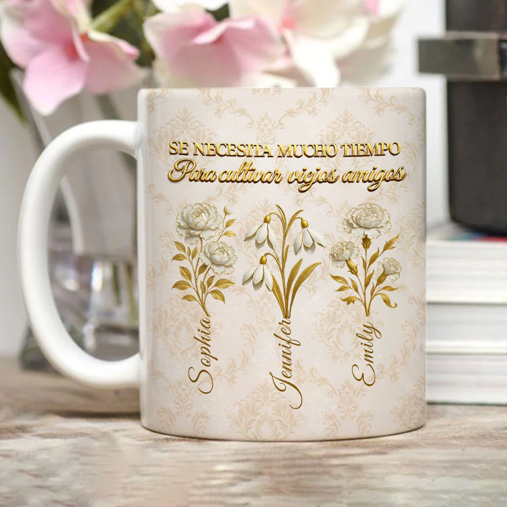 My Vintage Friend Spanish - Personalized Custom Coffee Mug - Image 4