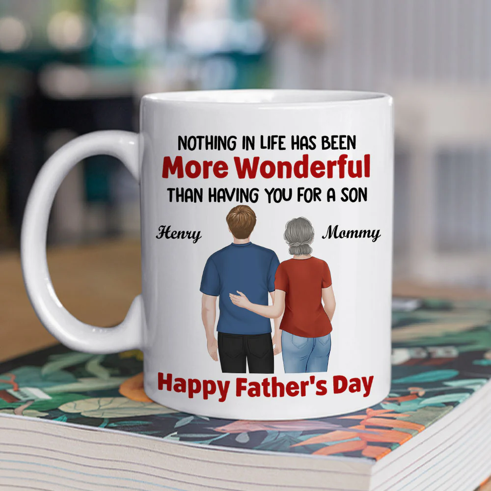 My Wonderful Son - Personalized Custom Coffee Mug - Image 2