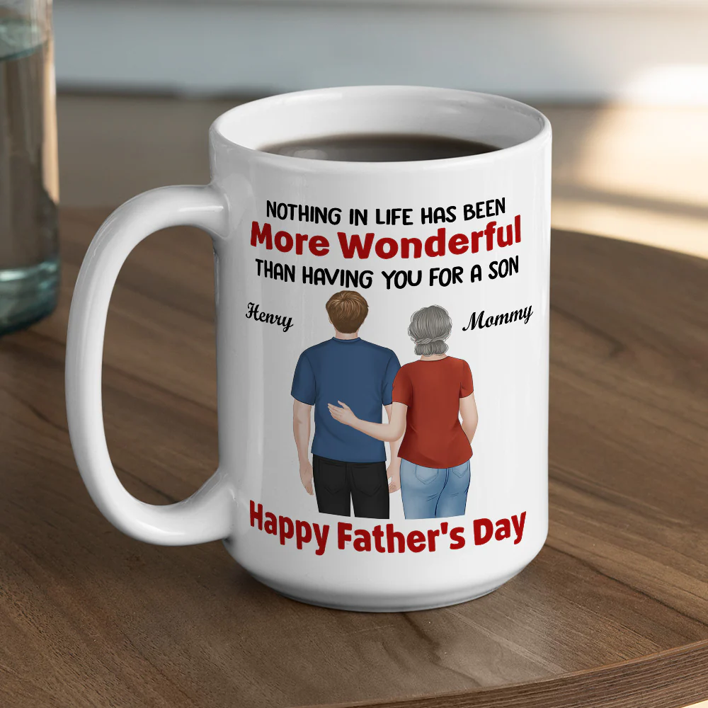 My Wonderful Son - Personalized Custom Coffee Mug - Image 5