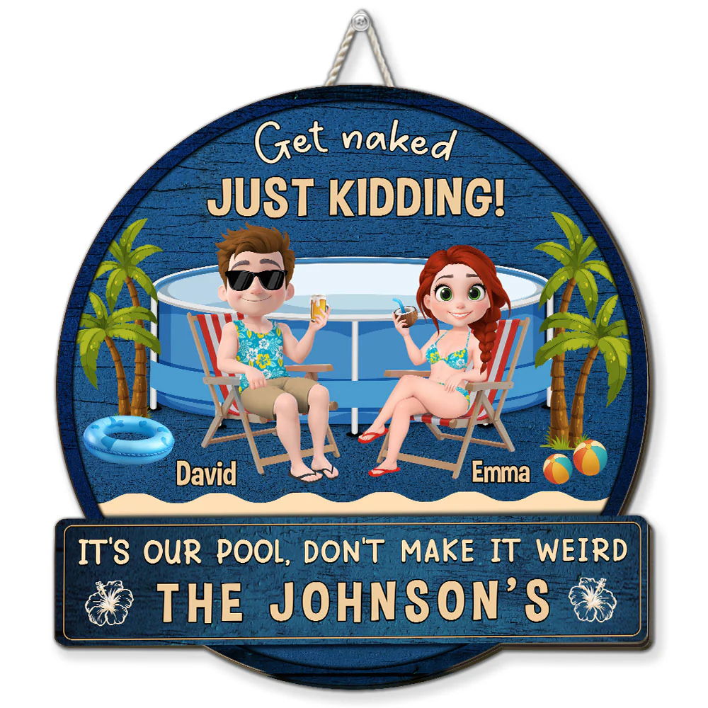 Naked Jokes Only Jokes Here - Personalized Custom Wood Sign