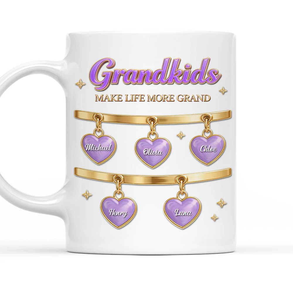 Nana Hearts - Personalized Custom 3D Inflated Effect Mug