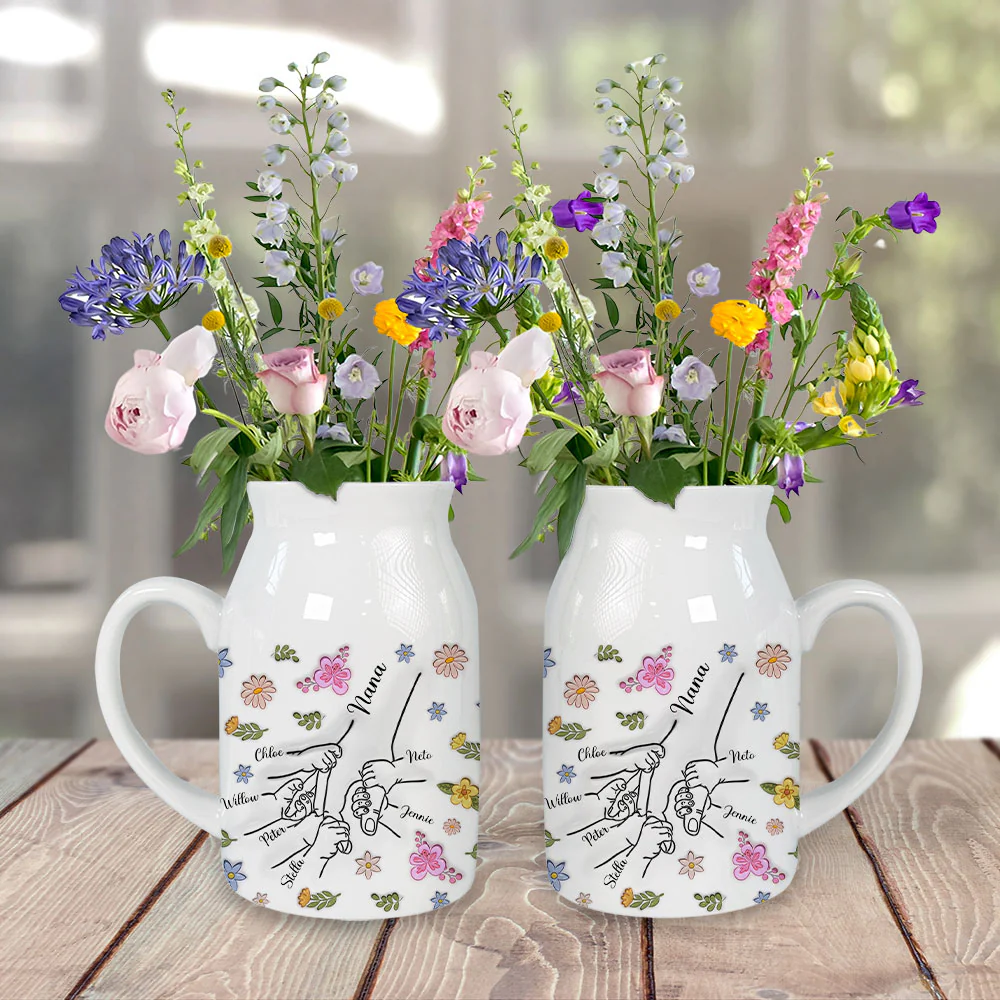 Nana Love - Personalized Custom 3D Inflated Effect Flower Vase - Image 2