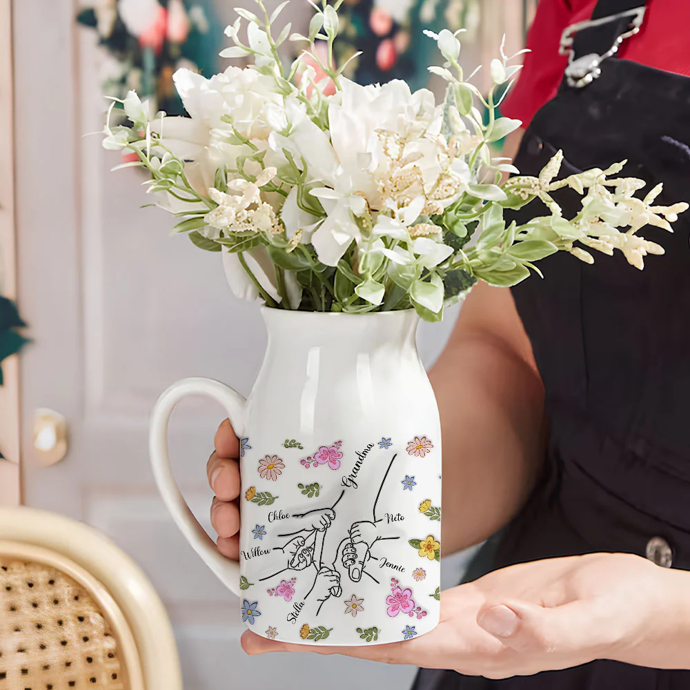 Nana Love - Personalized Custom 3D Inflated Effect Flower Vase - Image 3