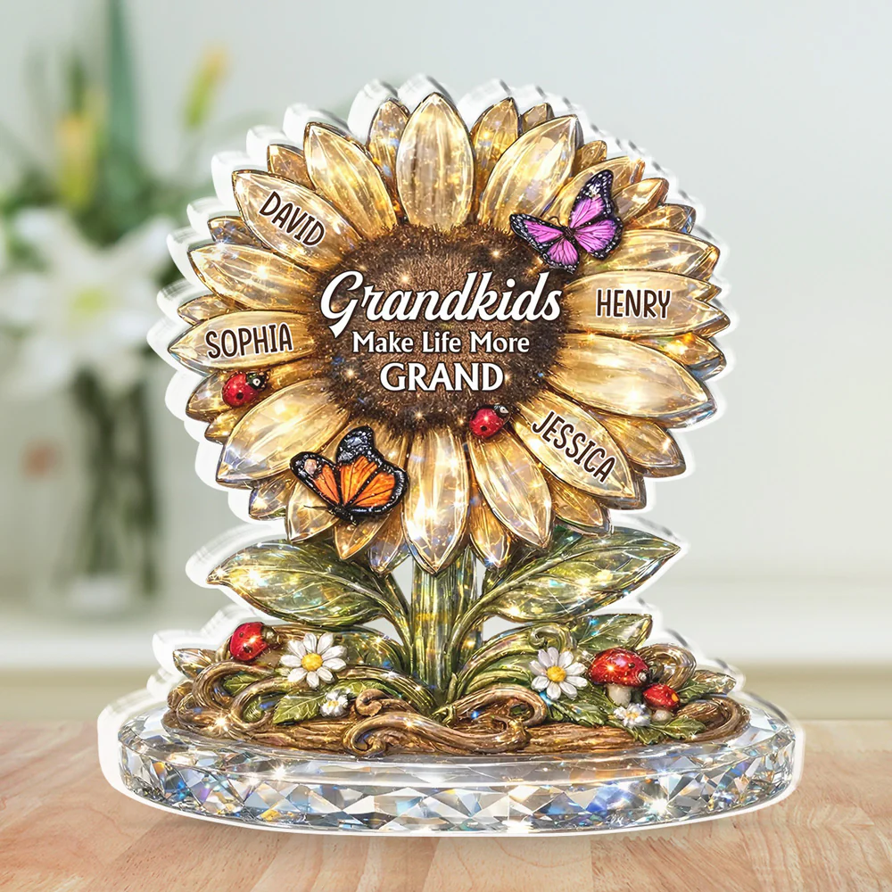 Nana Sunflower - Personalized Custom Acrylic Plaque - Image 4