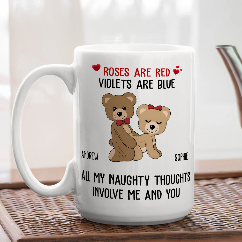 Naughty Thoughts - Personalized Custom Coffee Mug - Image 4