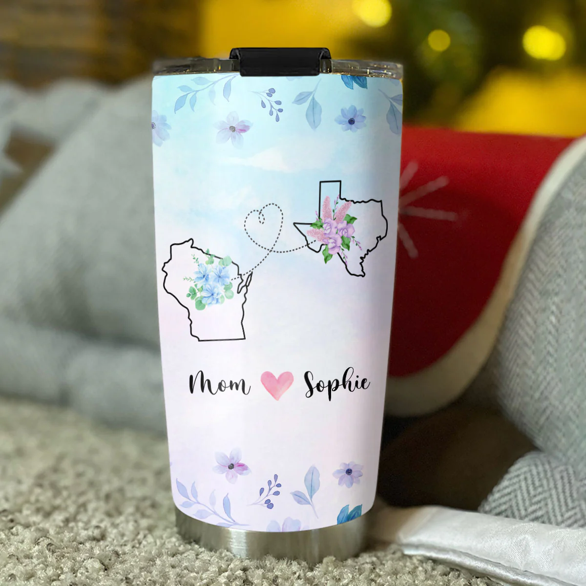Never Apart Mom And Daughter - Personalized Custom Tumbler - Image 4