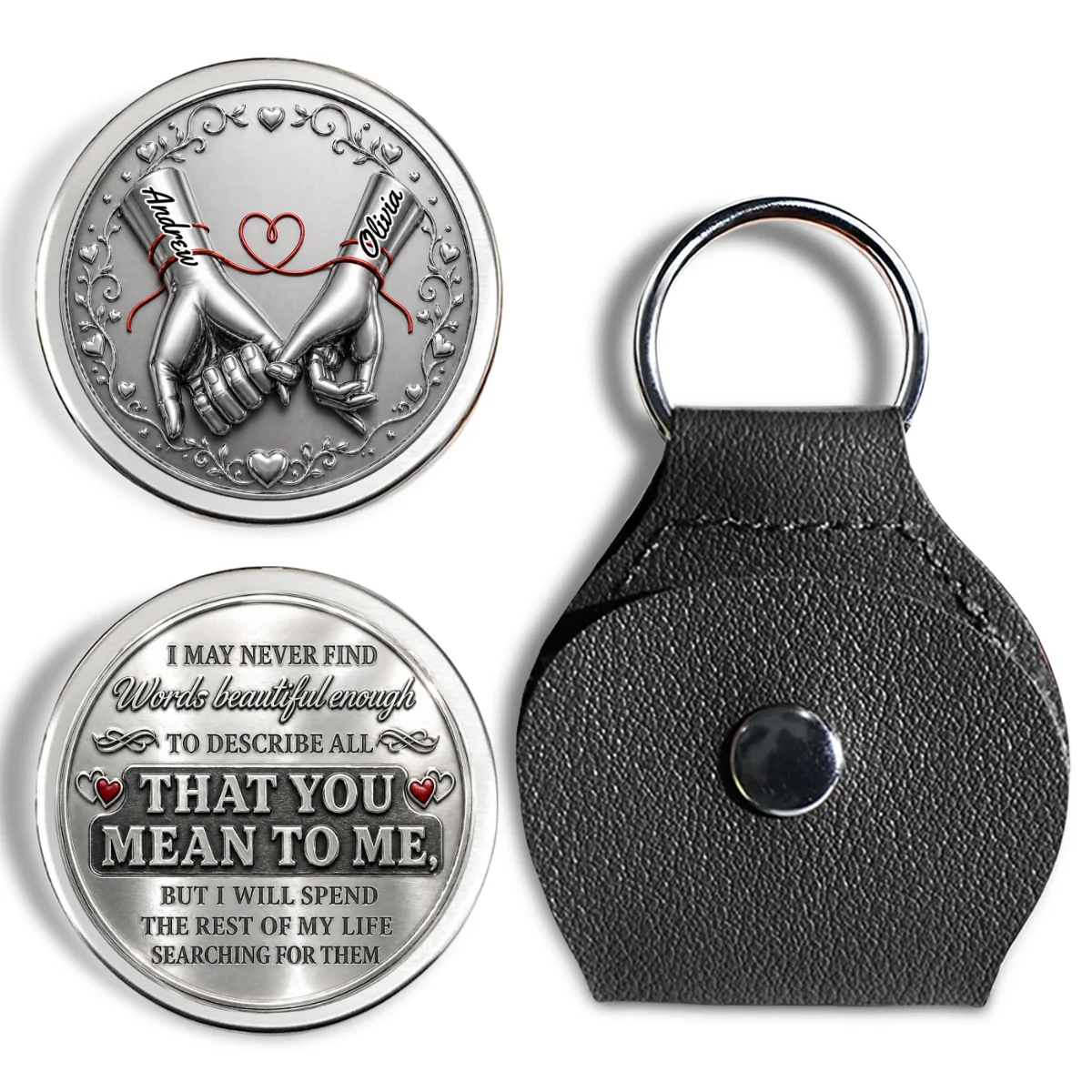 Never Find Words Beautiful Enough - Personalized Custom Pocket Hug - Image 8