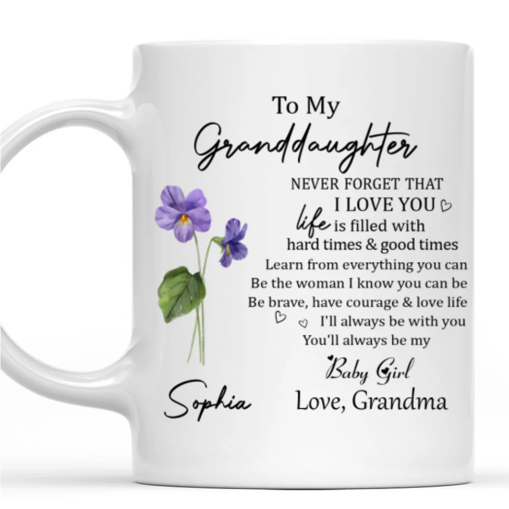 Never Forget Granddaughter - Personalized Custom Coffee Mug - Image 7
