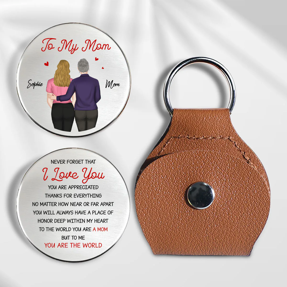 Never Forget I Love You Mom - Personalized Custom Pocket Hug