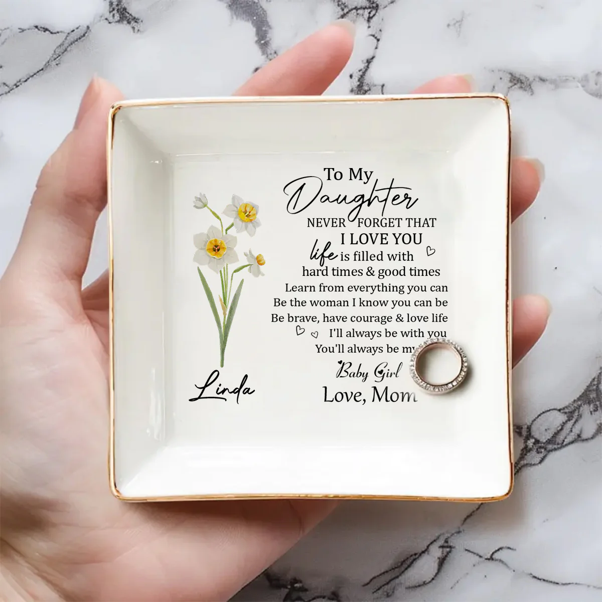 Never Forget - Personalized Custom Jewelry Dish - Image 4