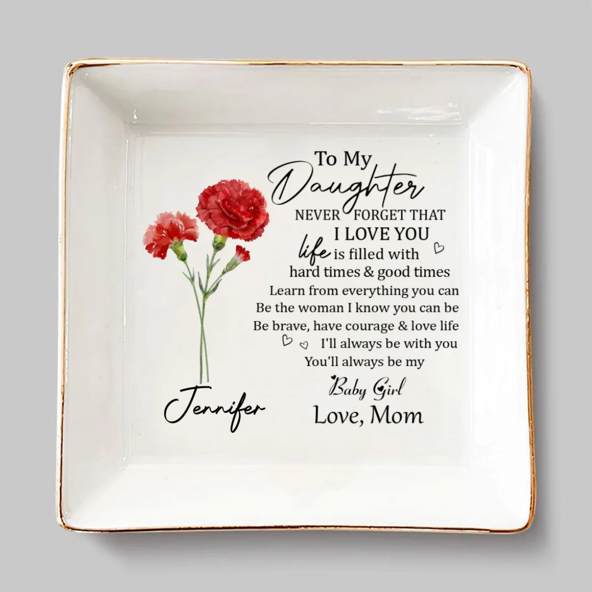 Never Forget - Personalized Custom Jewelry Dish - Image 7