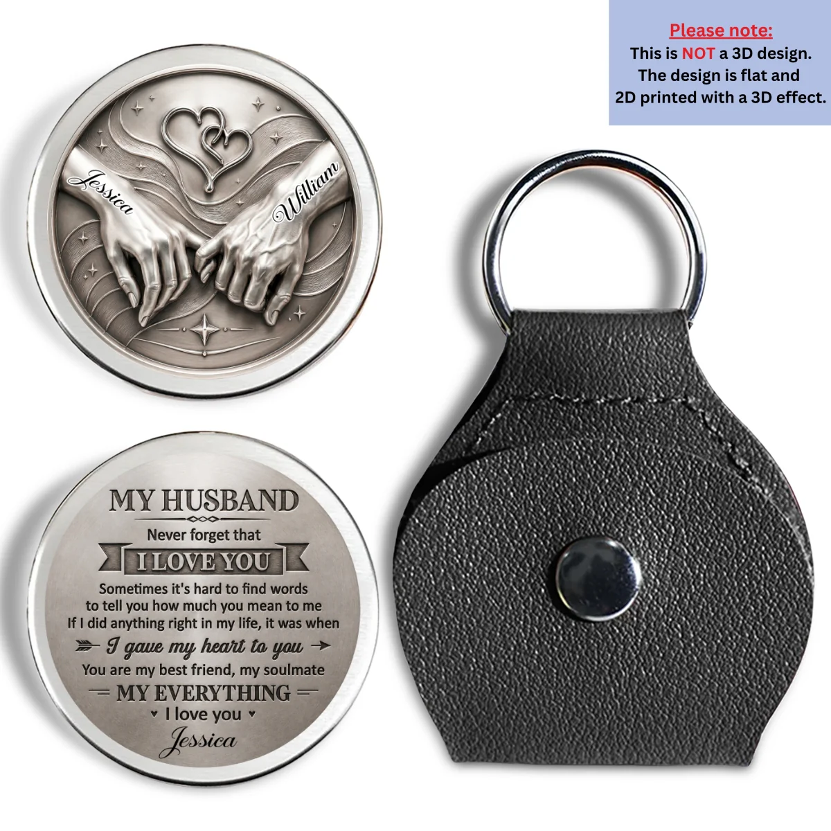 Never Forget That I Love You - Personalized Custom Pocket Hug - Image 7