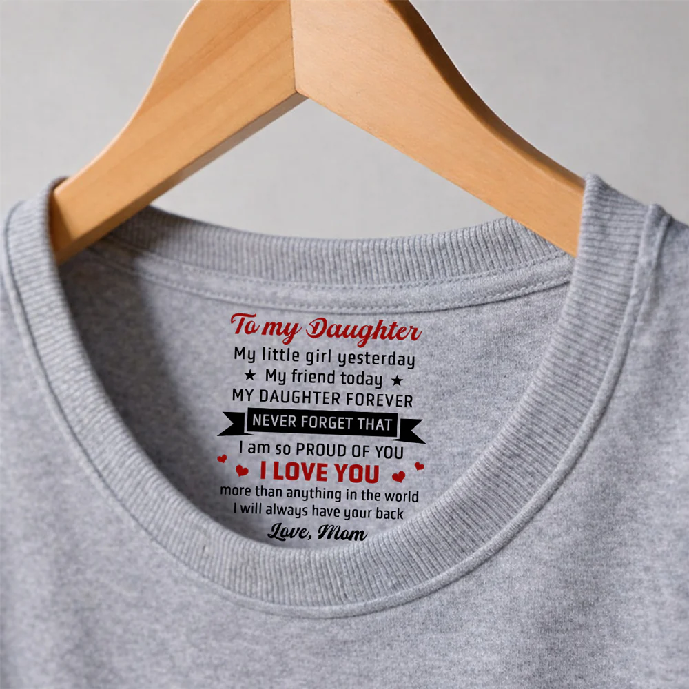 Never Forget That - Personalized Custom Inside Neck Print T-Shirt - Image 3
