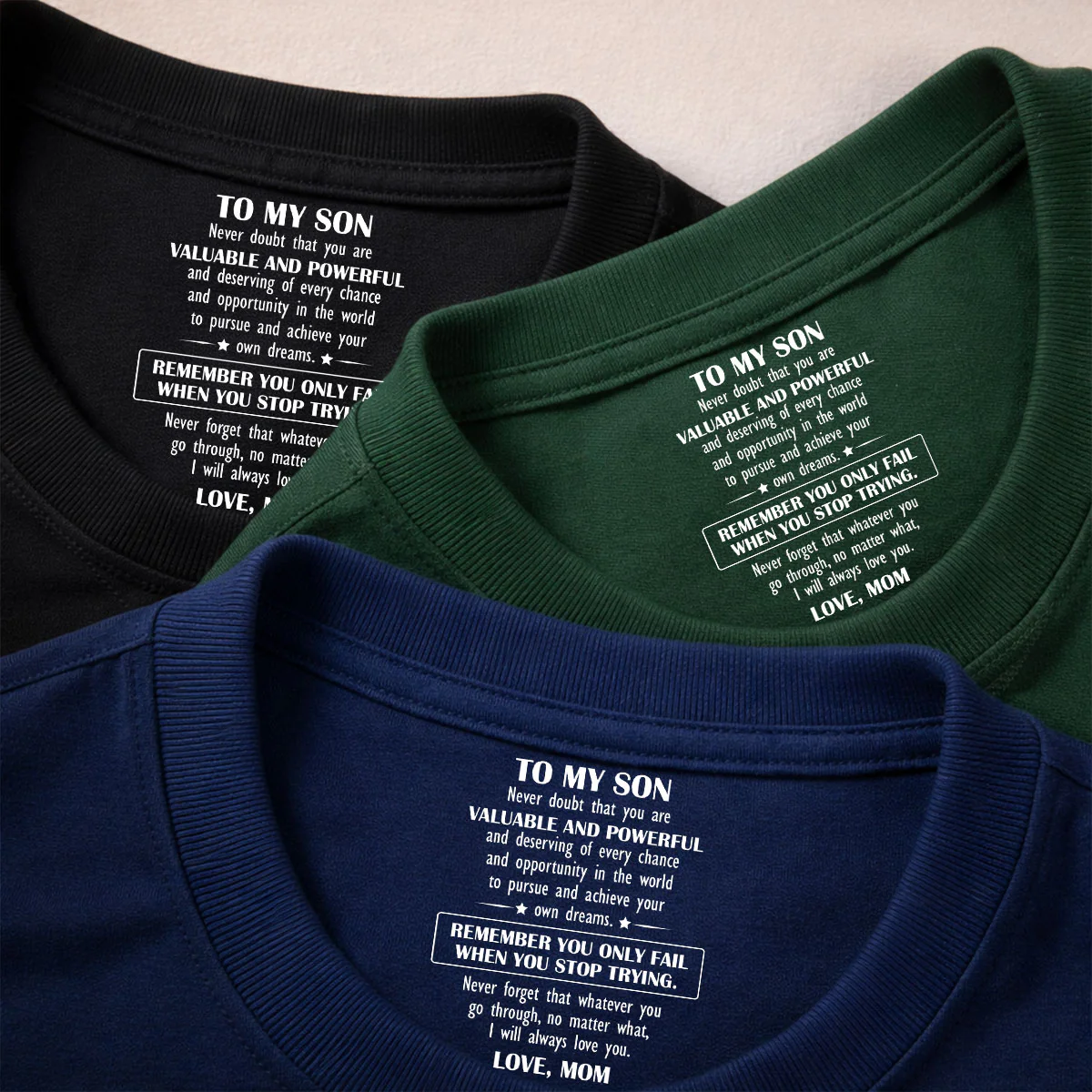 Never Forget That Whatever You Go Through - Personalized Custom Inside Neck Print T-Shirt - Image 3