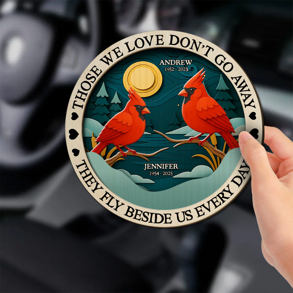 Never Gone From Me - Personalized Custom Car Visor Clip - Image 3
