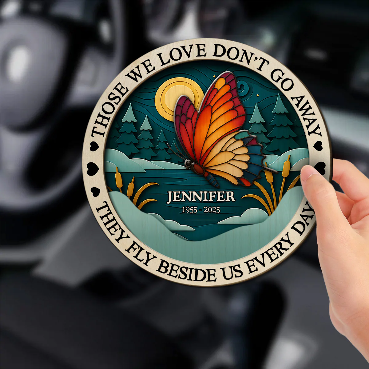 Never Gone From Me - Personalized Custom Car Visor Clip - Image 4