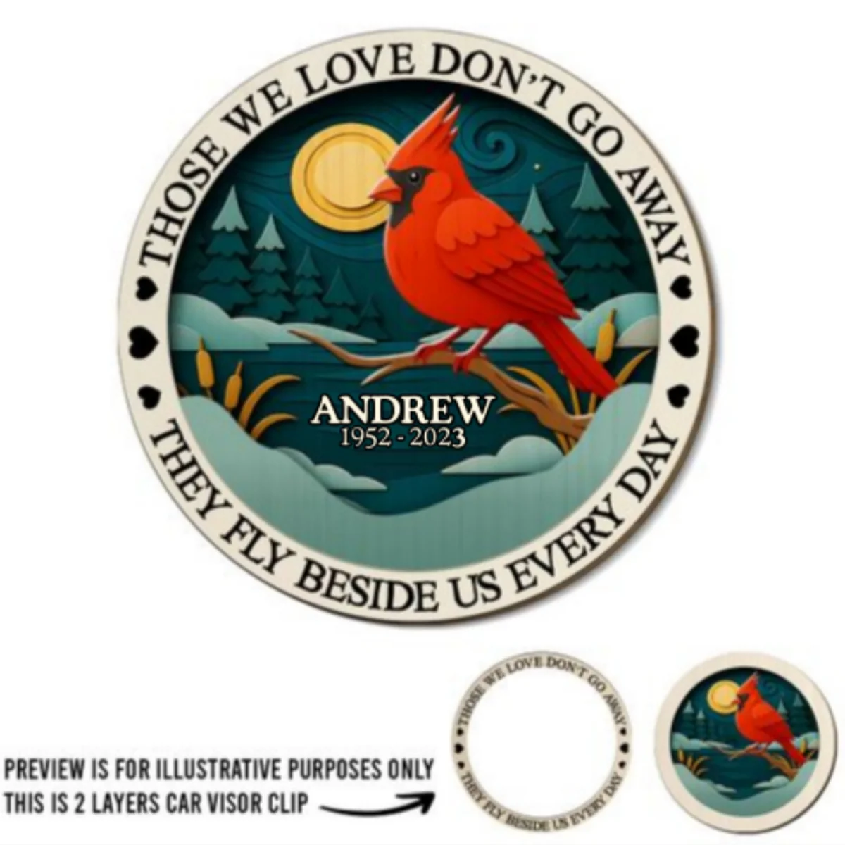 Never Gone From Me - Personalized Custom Car Visor Clip - Image 7