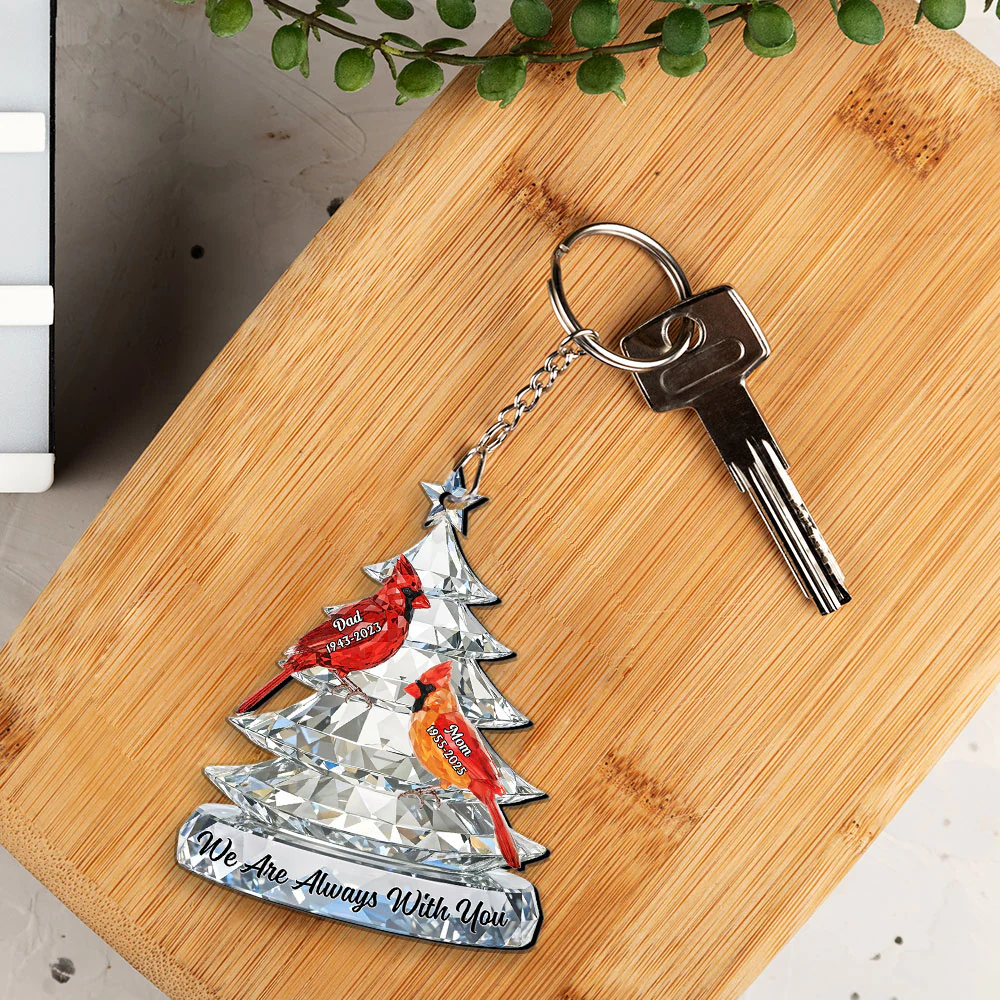Never Leave Your Side - Personalized Custom 3D Effect Acrylic Keychain - Image 4