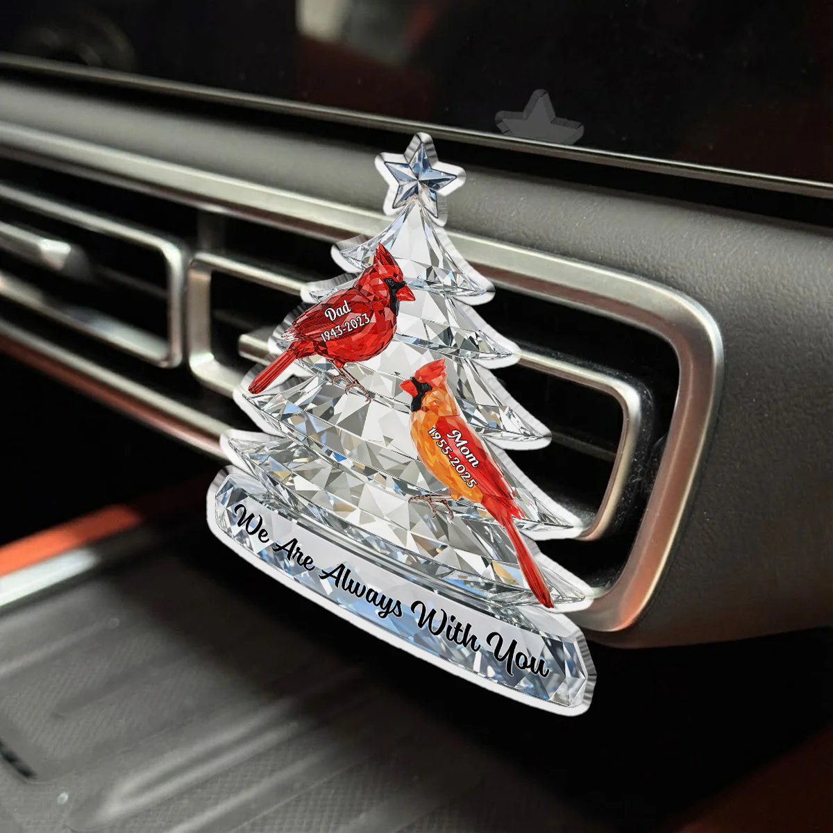 Never Leave Your Side - Personalized Custom 3D Effect Car Vent Clip - Image 2