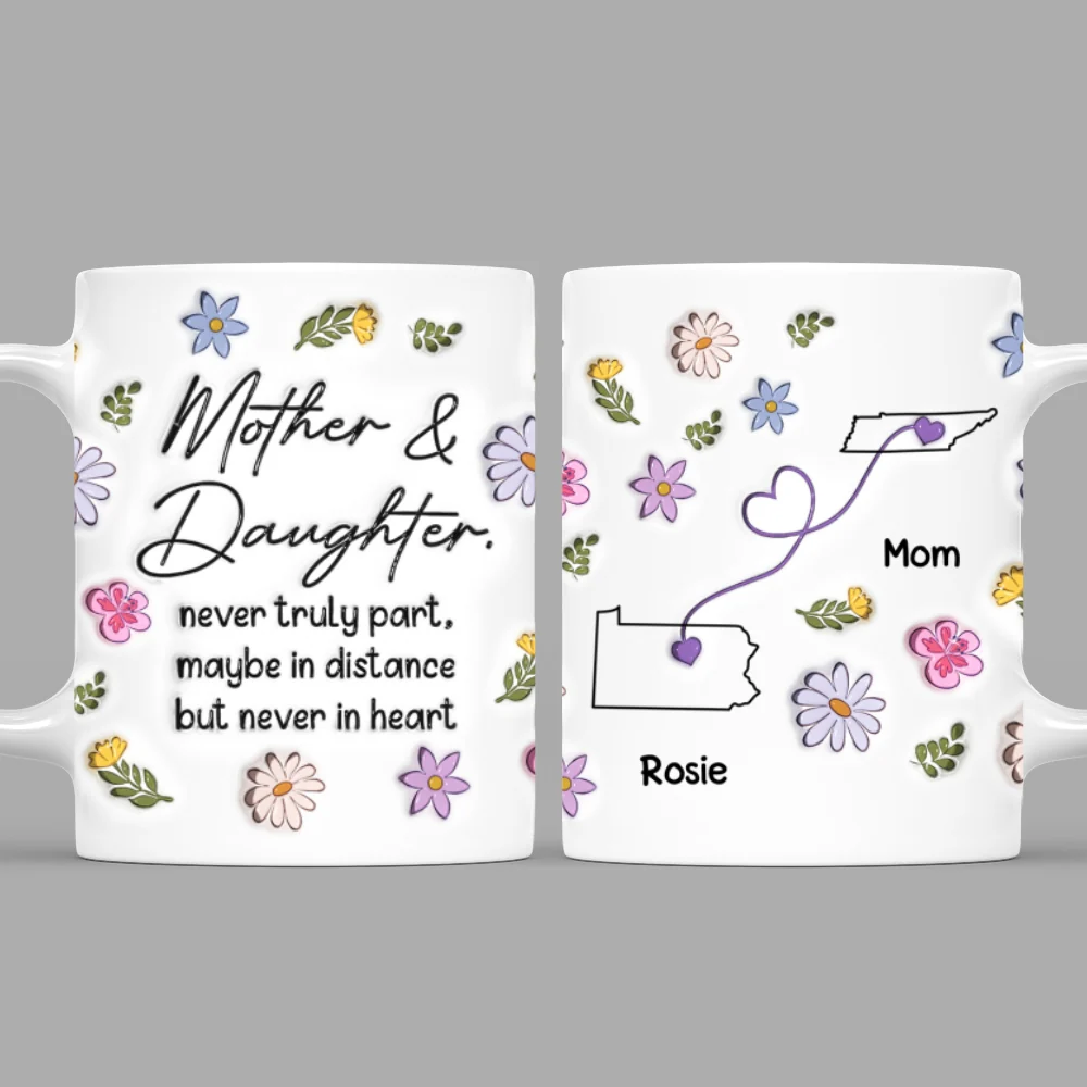 Never Truly Part - Personalized Custom 3D Inflated Effect Mug - Image 7