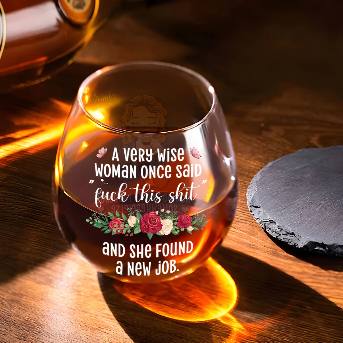 New Job New Fabulous You - Personalized Custom Wine Glass - Image 4