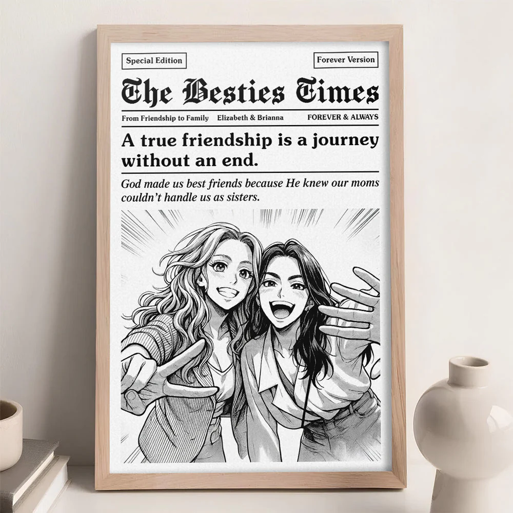 Newspaper The Bestie Times - Personalized Custom Poster - Image 2