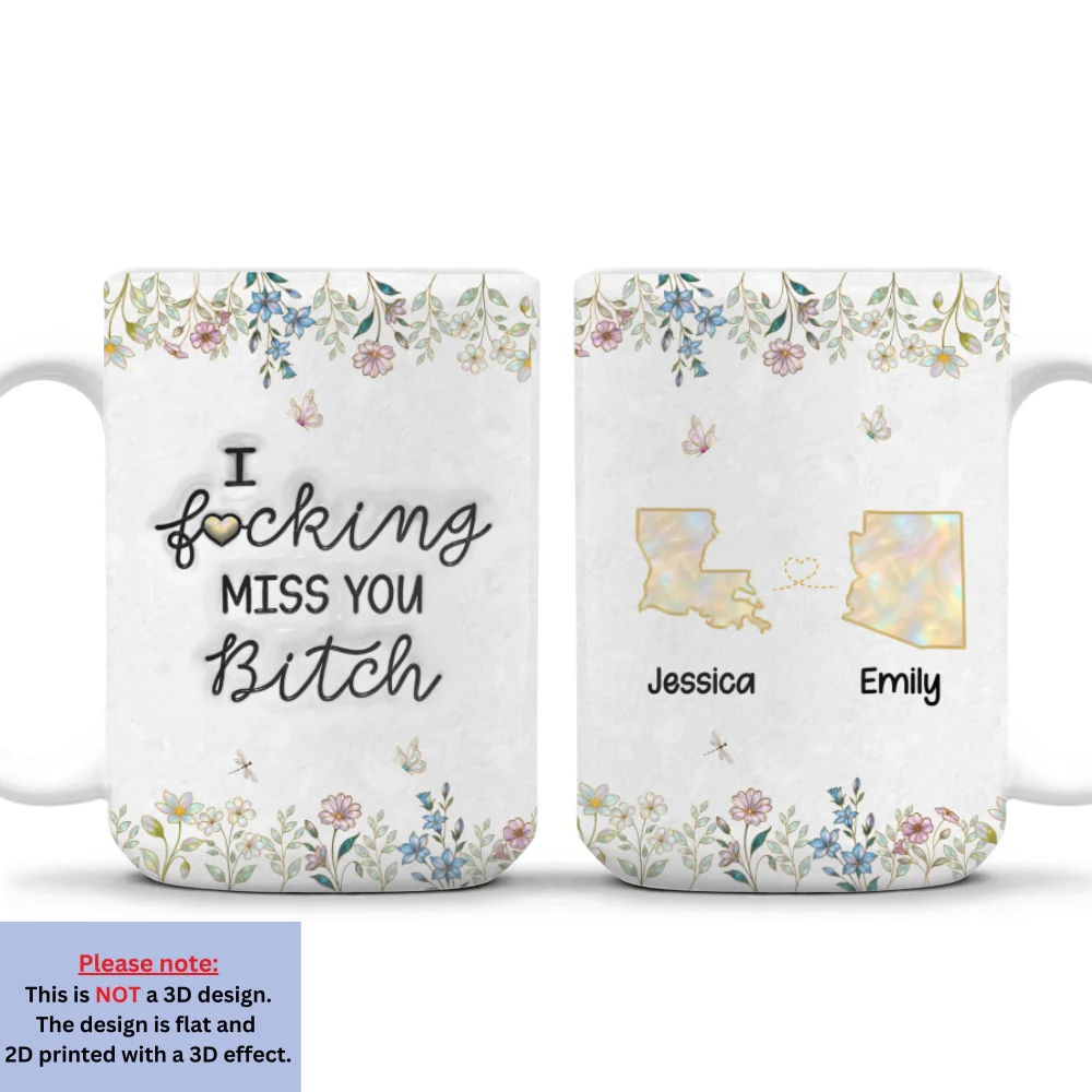 No Distance Can Break Us - Personalized Custom 3D Inflated Effect Mug - Image 8