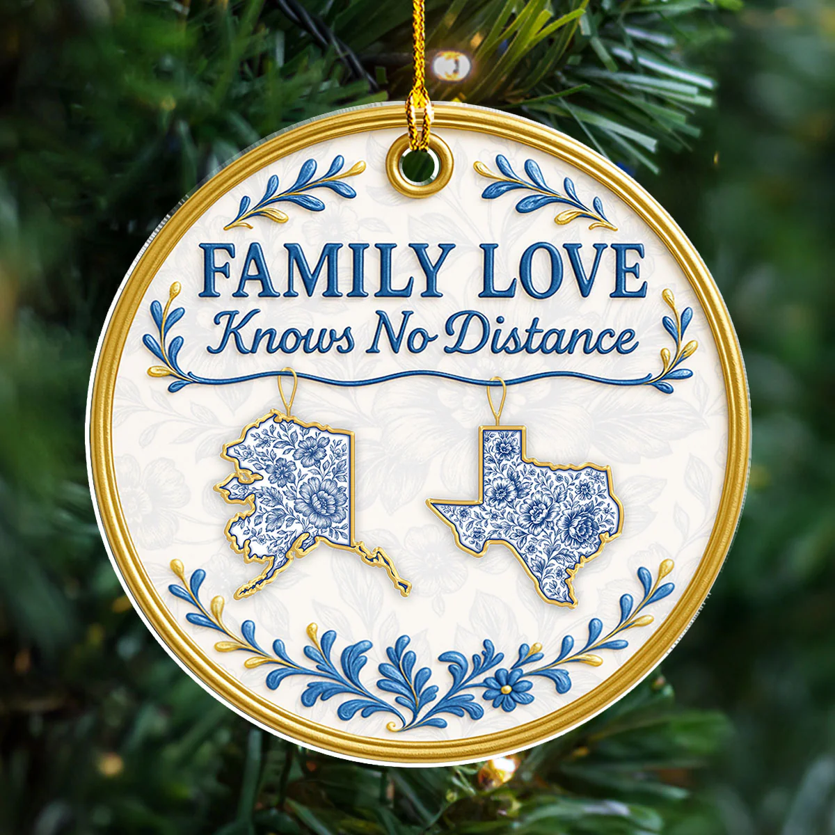 No Distance - Personalized Custom Acrylic Ornament - Image 3
