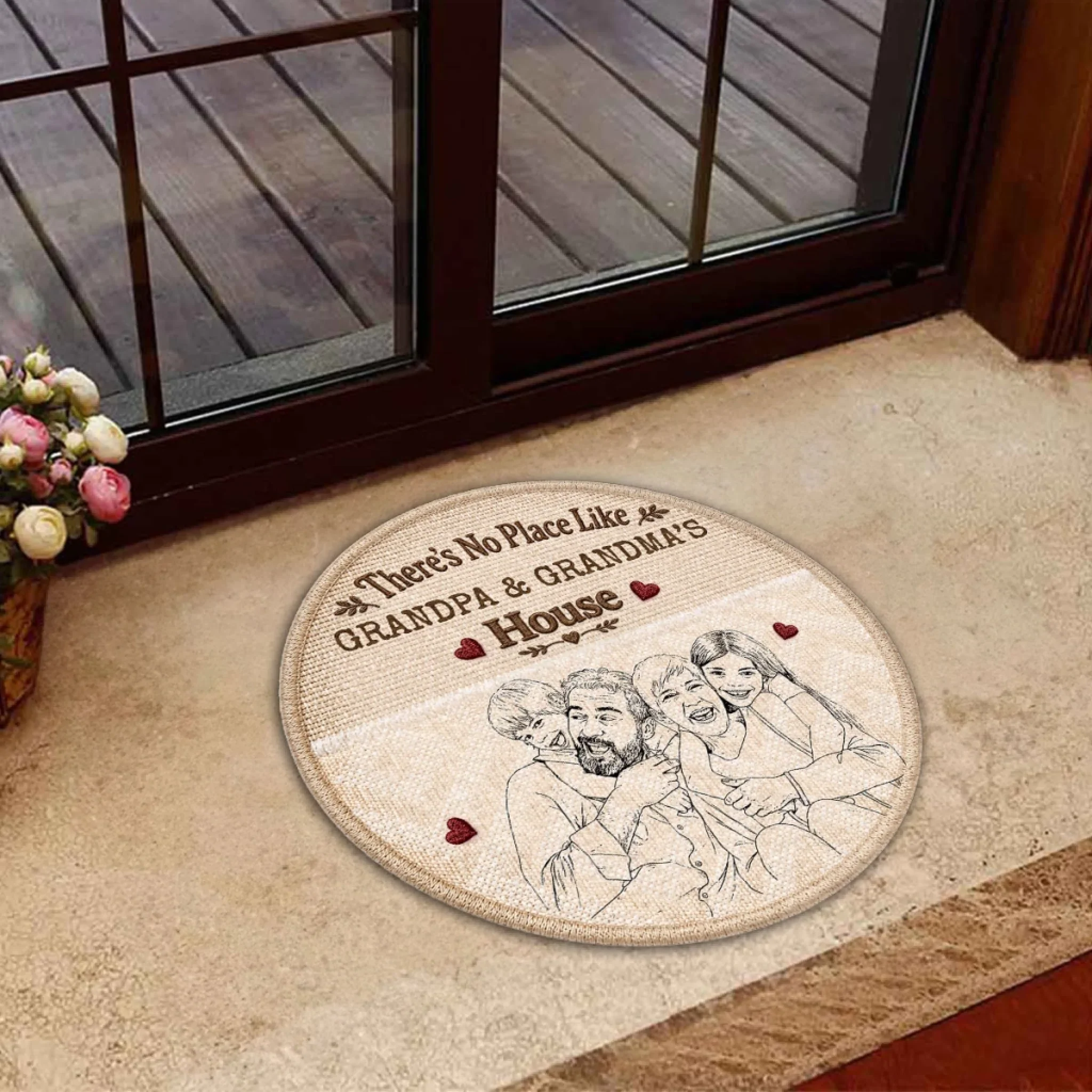 No Place Like Grandparent House - Personalized Custom Doormat - Image 2