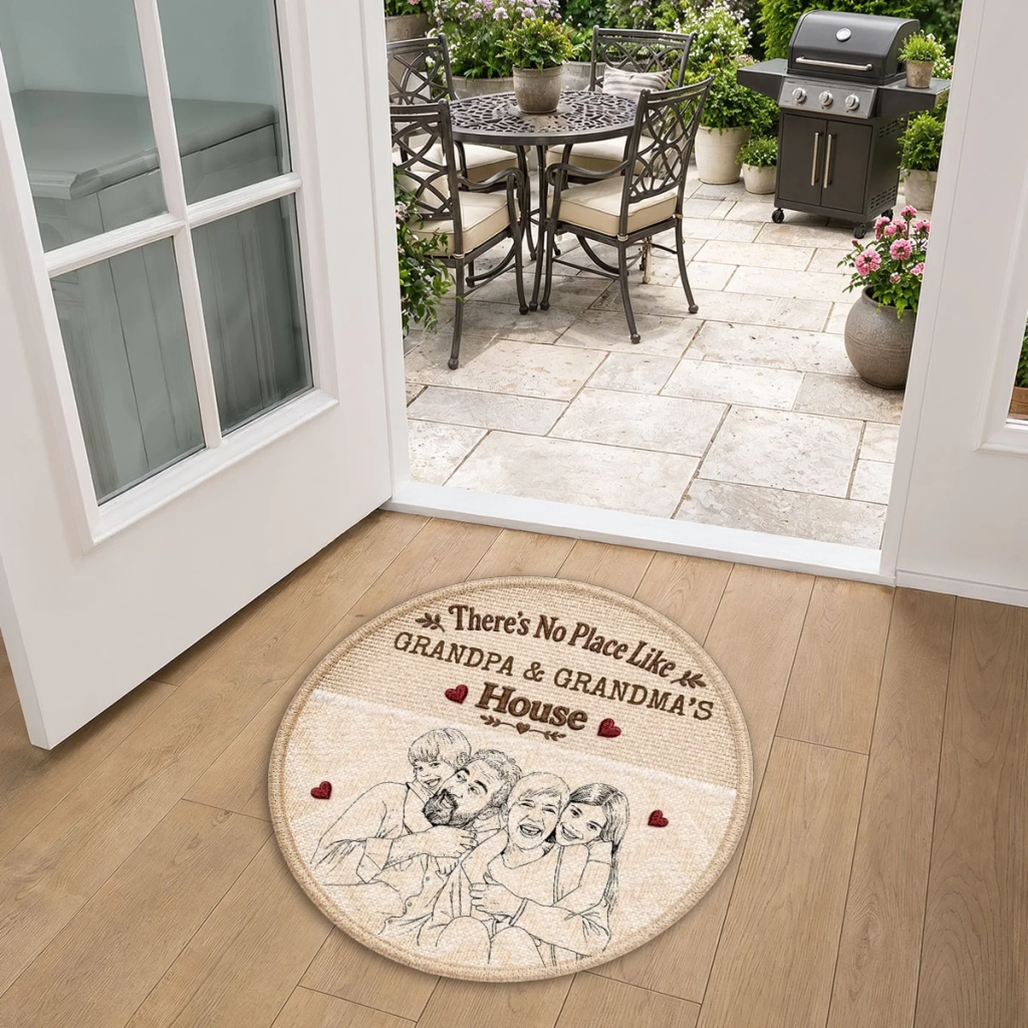 No Place Like Grandparent House - Personalized Custom Doormat - Image 4