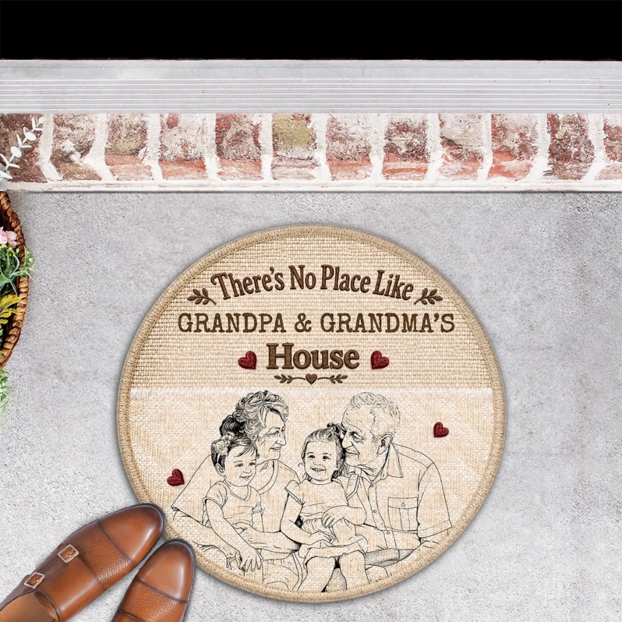 No Place Like Grandparent House - Personalized Custom Doormat - Image 5