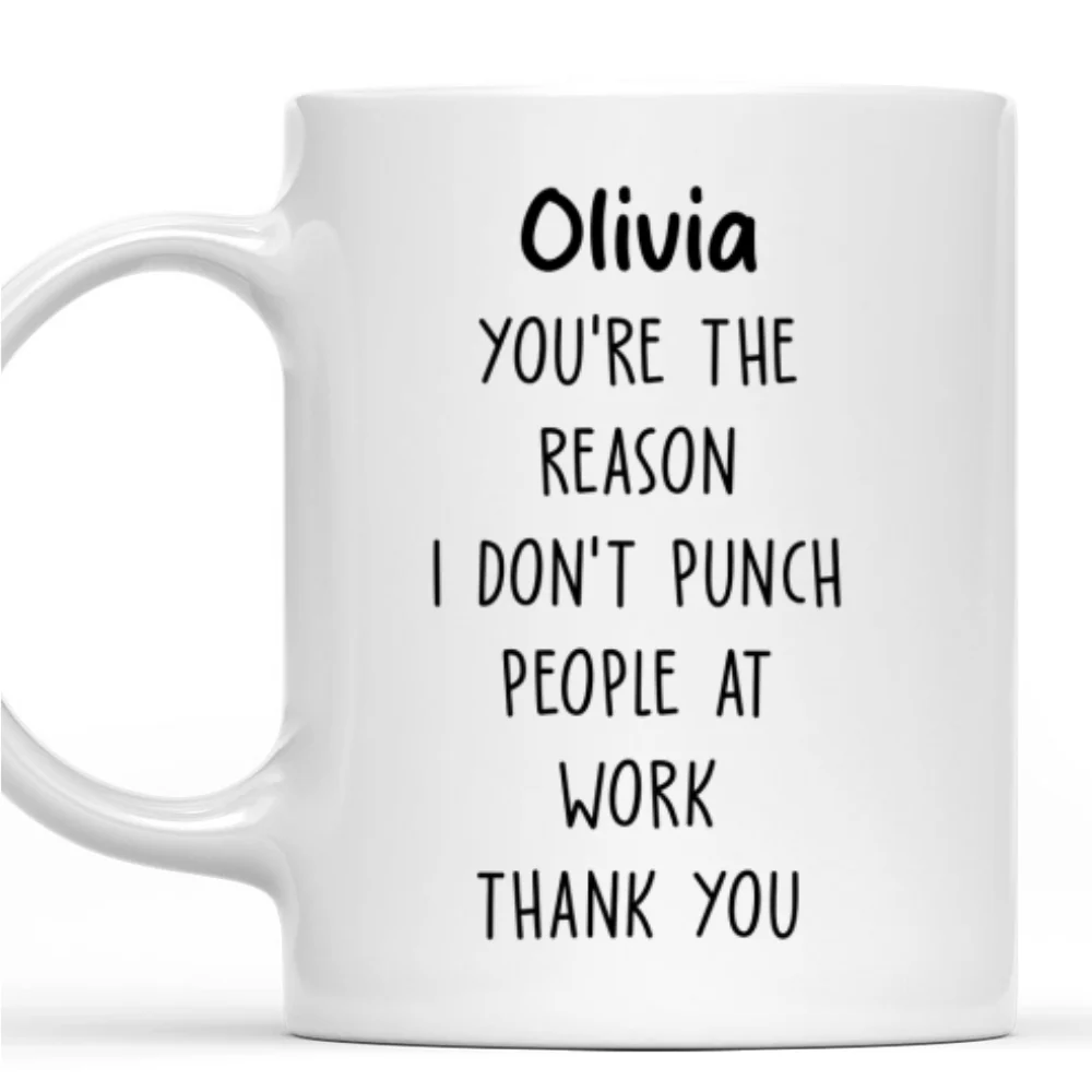 No Punch Coworker - Personalized Custom Coffee Mug - Image 8