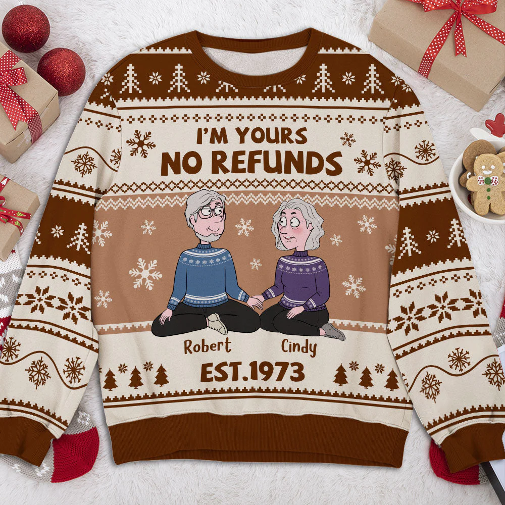 No Refunds - Personalized Custom All-Over-Print Sweatshirt - Image 3