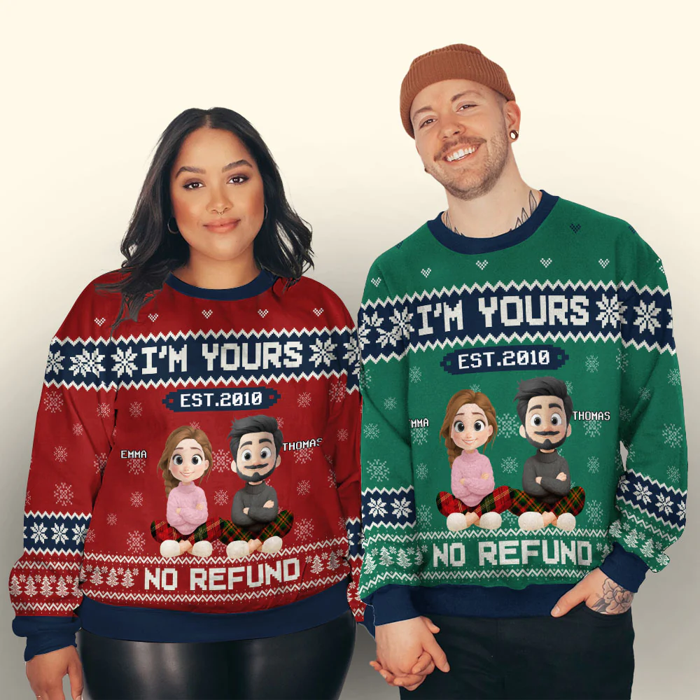 No Return I Am Yours - Personalized Custom All-Over-Print Sweatshirt - Image 3